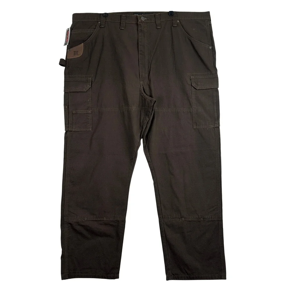 Wrangler Riggs Workwear Ripstop Pants Mens 48x32 Dark Brown Rugged Utility Work